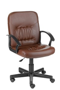 Кресло офисное Чат кожзам коричневый в Биробиджане