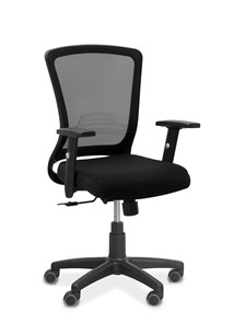 Кресло офисное Фьюжн, сетка/ткань TW / черная/черная в Биробиджане