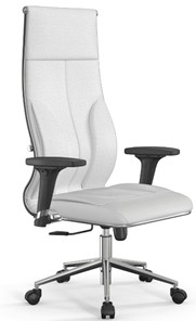 Кресло офисное Мetta L 1m 46/2D Infinity Easy Clean (MPES) топган OMS, нижняя часть 17853 белый в Биробиджане