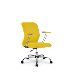 Кресло компьютерное SU-Mr-4/подл.078/осн.006 желтый в Биробиджане