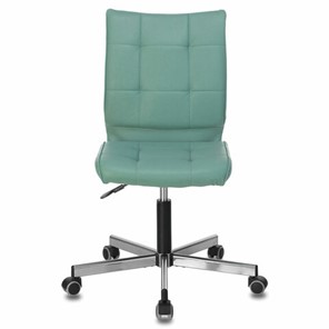 Кресло офисное Brabix Stream MG-314 (без подлокотников, пятилучие серебристое, экокожа, серо-голубое) 532079 в Биробиджане