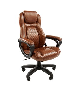 Компьютерное кресло CHAIRMAN 432, экокожа, цвет коричневый в Биробиджане