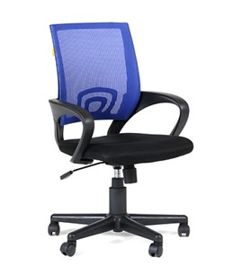 Офисное кресло CHAIRMAN 696 black Сетчатый акрил DW61 синий в Биробиджане