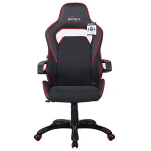 Кресло офисное Brabix Nitro GM-001 (ткань, экокожа, черное, вставки красные) 531816 в Биробиджане