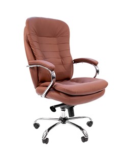 Кресло компьютерное CHAIRMAN 795 экокожа, цвет коричневый в Биробиджане