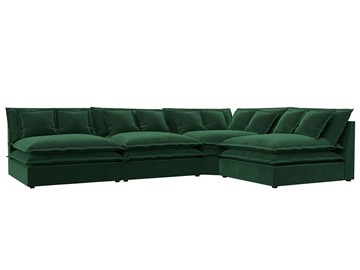 Угловой диван Лига-040, Зеленый (велюр) в Биробиджане