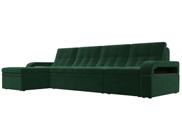 Угловой диван Лига-035 Лонг, Зеленый (Велюр) в Биробиджане