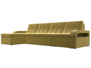 Угловой раскладной диван Лига-035 Лонг, Желтый (Микровельвет) в Биробиджане