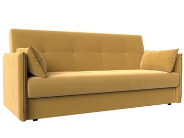 Прямой диван Лига-018, Желтый (микровельвет) в Биробиджане