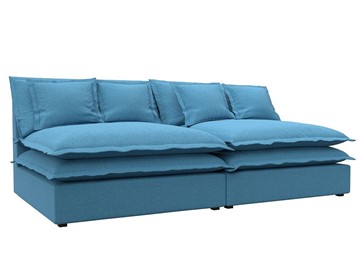 Прямой диван Лига-040, Амур голубой (рогожка) в Биробиджане