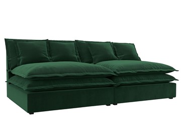 Прямой диван Лига-040, Зеленый (Велюр) в Биробиджане