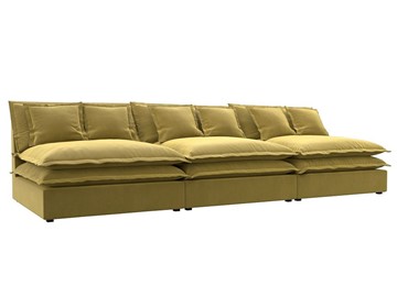 Прямой диван Лига-040 Лонг, Желтый (Микровельвет) в Биробиджане