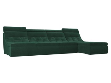 Большой модульный диван Холидей люкс, Зеленый (велюр) в Биробиджане