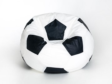 Кресло-мешок Мяч малый, бело-черный в Биробиджане