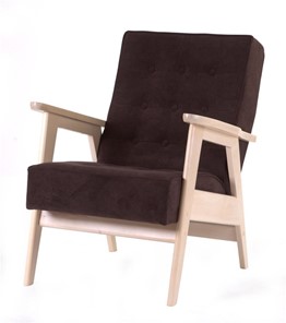 Кресло Ретро (беленый дуб / RS 32 - коричневый) в Биробиджане