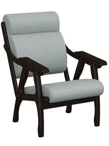 Кресло Вега 10 ткань серый, каркас венге в Биробиджане