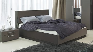 Кровать с механизмом двуспальная Наоми 1600, цвет Фон серый, Джут СМ-208.01.02 в Биробиджане