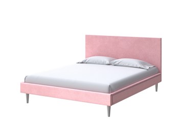 Кровать 2-спальная Claro 160х200, Велюр (Casa Жемчужно-розовый) в Биробиджане