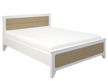Кровать 2-спальная Боринское Соня 1400, Белый/Дуб в Биробиджане