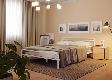 Кровать 2-спальная Леон, 1600, белый в Биробиджане