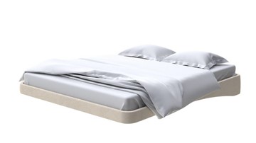 Парящая кровать 2-спальная 160х200, Велюр (Ultra Песочный) в Биробиджане