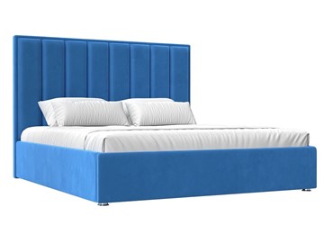 Двуспальная кровать с механизмом Афродита 160, Голубой (Велюр) в Биробиджане