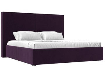 Кровать с подъемным механизмом Аура 160, Фиолетовый (Велюр) в Биробиджане