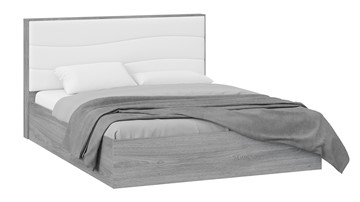 Кровать с механизмом двуспальная ТриЯ Миранда тип 1 (Дуб Гамильтон/Белый глянец) в Биробиджане