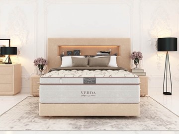 Двуспальная кровать Smart Compact/Podium M 160х200, Флок (Велсофт Бежевый) в Биробиджане