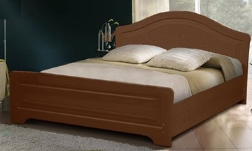 Кровать полутороспальная Ивушка-5 2000х1200 с высоким изножьем, цвет Итальянский орех в Биробиджане