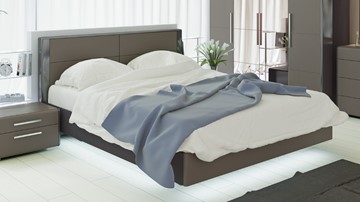 Двуспальная кровать Наоми 1600, цвет Фон серый, Джут СМ-208.01.01 в Биробиджане