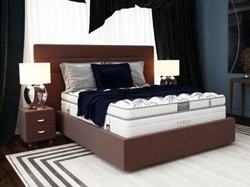 Кровать 2-спальная Modern/Island M 180х200, Флок (Велсофт Спелая слива) в Биробиджане
