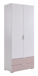 Шкаф двухдверный Зефир 108.01 (белое дерево/пудра розовая (эмаль)) в Биробиджане