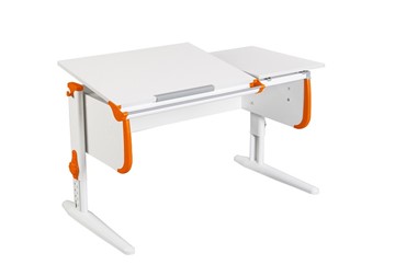 Детский стол-трансформер 1/75-40 (СУТ.25) белый/белый/Оранжевый в Биробиджане
