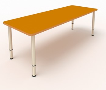 Стол для детей 2-местный  (по одну сторону столешн.) СДО-2 (0-3) оранжевый (МДФ) в Биробиджане