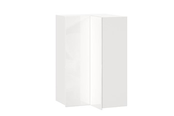 Шкаф кухонный угловой высокий Шервуд, ЛД 281.570.000.170, белый/белый глянец в Биробиджане