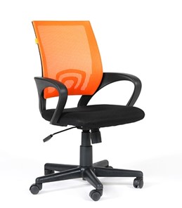 Офисное кресло CHAIRMAN 696 black Сетчатый акрил DW66 оранжевый в Биробиджане