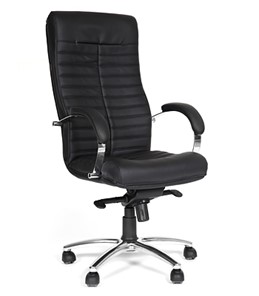 Офисное кресло CHAIRMAN 480 Экокожа премиум черная в Биробиджане