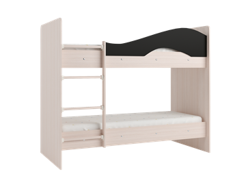 Детская  двухъярусная кровать Мая с 2 ящиками на щитах, корпус Млечный дуб, фасад Венге в Биробиджане - предосмотр 3