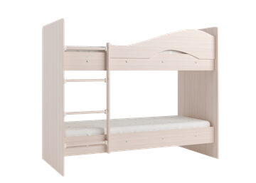 Двухъярусная кровать Мая на щитах со шкафом и ящиками, цвет Млечный дуб в Биробиджане - предосмотр 2