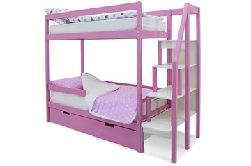 Детская двухъярусная кровать Svogen розовый в Биробиджане