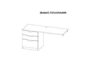 Кровать 2-х ярусная с письменным столом и шкафом POLINI Kids Simple Белый / Бетон в Биробиджане - предосмотр 9