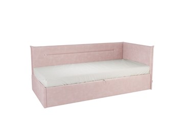 Кровать в детскую 0.9 Альба (Тахта), нежно-розовый (велюр) в Биробиджане