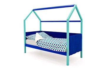 Кровать-домик Svogen, мятный-синий мягкая в Биробиджане