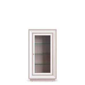 Шкаф низкий  (1 стеклодверь) Прато 776, Ясень светлый \ жемчуг в Биробиджане