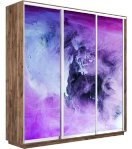 Шкаф Экспресс 2400х600х2200, Фиолетовый дым/дуб табачный в Биробиджане - предосмотр