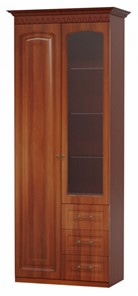 Шкаф со стеклянными дверцами Гармония-4, МЦН комбинированный в Биробиджане