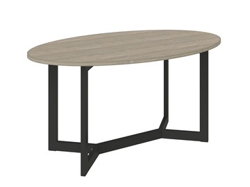 Овальный столик Триада-16Д, Черный/Натюрель в Биробиджане