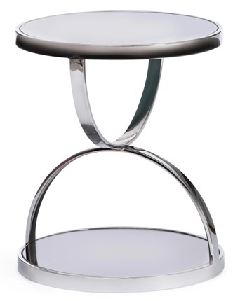 Кофейный столик GROTTO (mod. 9157) металл/дымчатое стекло, 42х42х50, хром в Биробиджане - изображение
