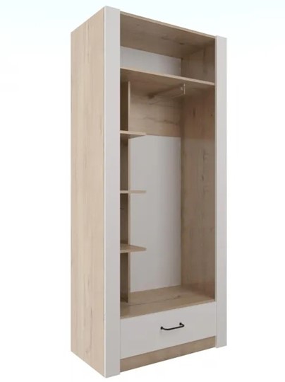 Шкаф гардеробный Ева 5 М1 дуб ирландский/белый матовый в Биробиджане - изображение 1